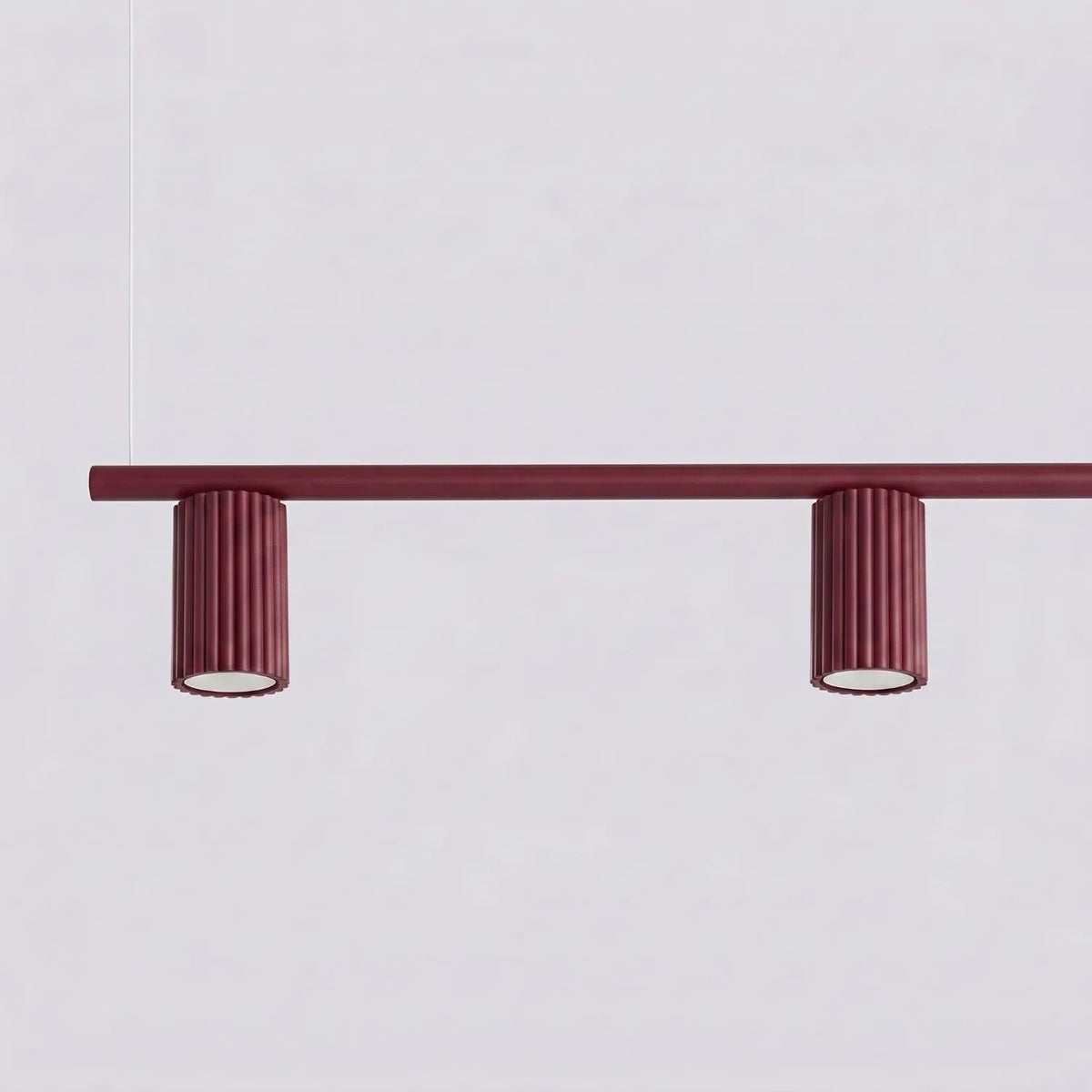 
Design Hängelampe „Karbon“ 4-flammig - Burgundrot