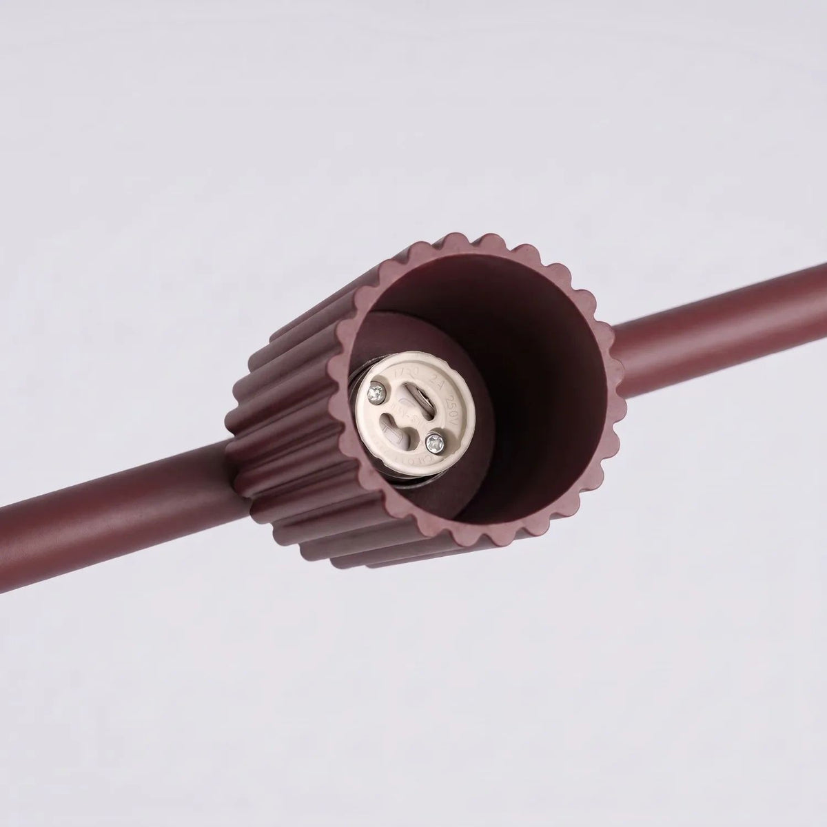 
Design Hängelampe „Karbon“ 4-flammig - Burgundrot