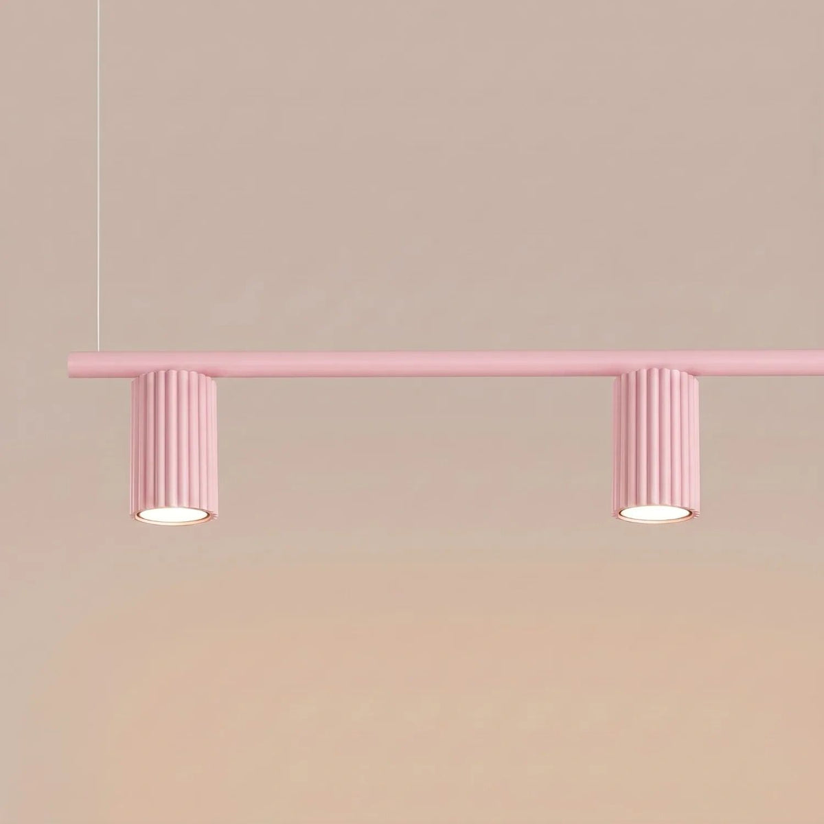 
Design Hängelampe „Karbon“ 4-flammig - Rosa