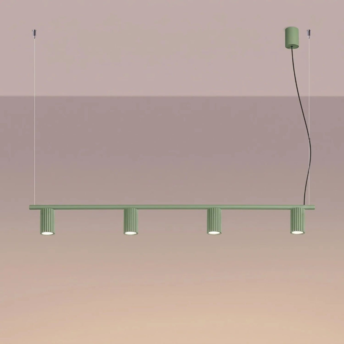 
Lampada a sospensione di design «Karbon» a 4 luci - Verde salvia