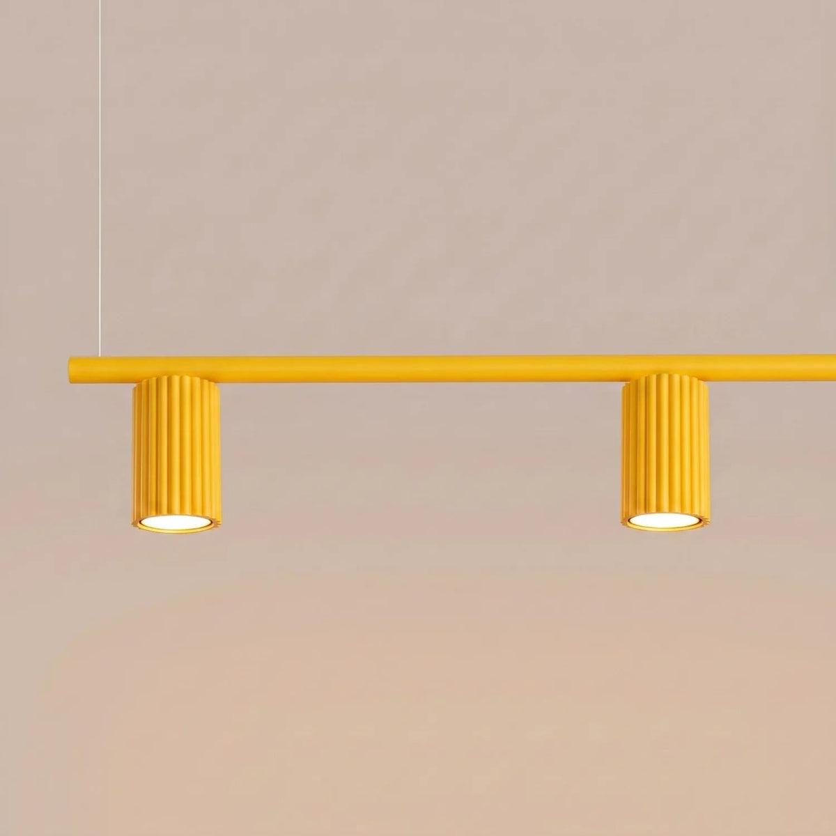 
Lampada a sospensione di design «Karbon» a 4 luci - Giallo