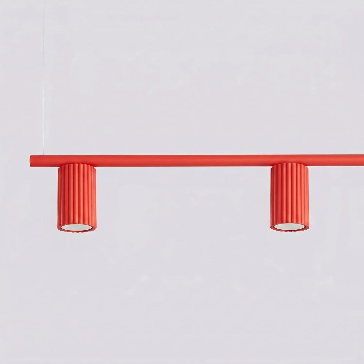 
Design Hängelampe „Karbon“ 4-flammig - Rot