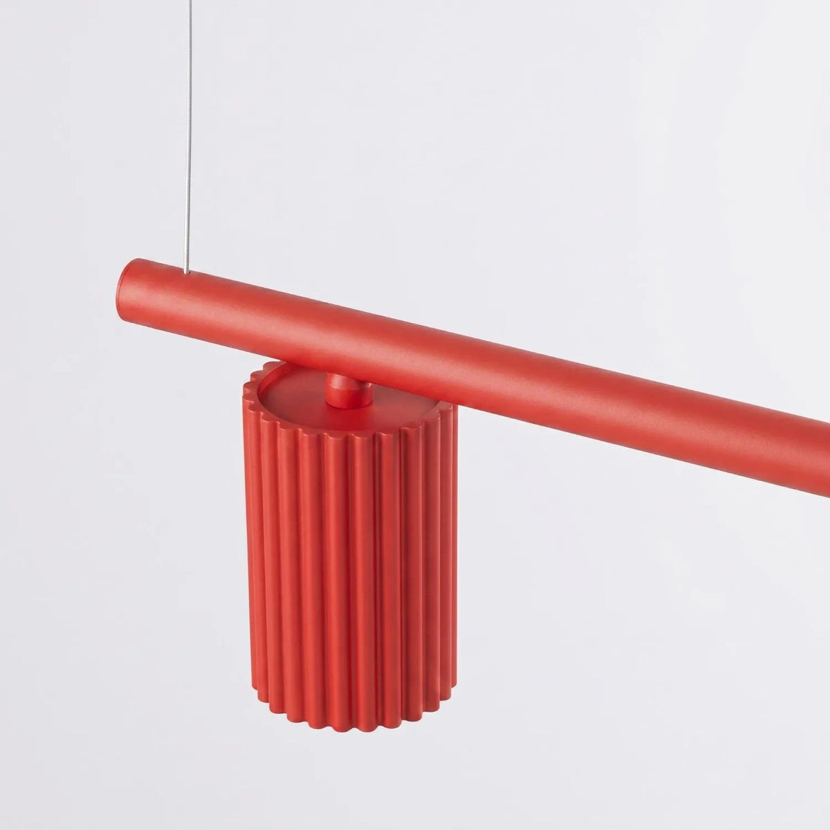 
Design Hängelampe „Karbon“ 4-flammig - Rot