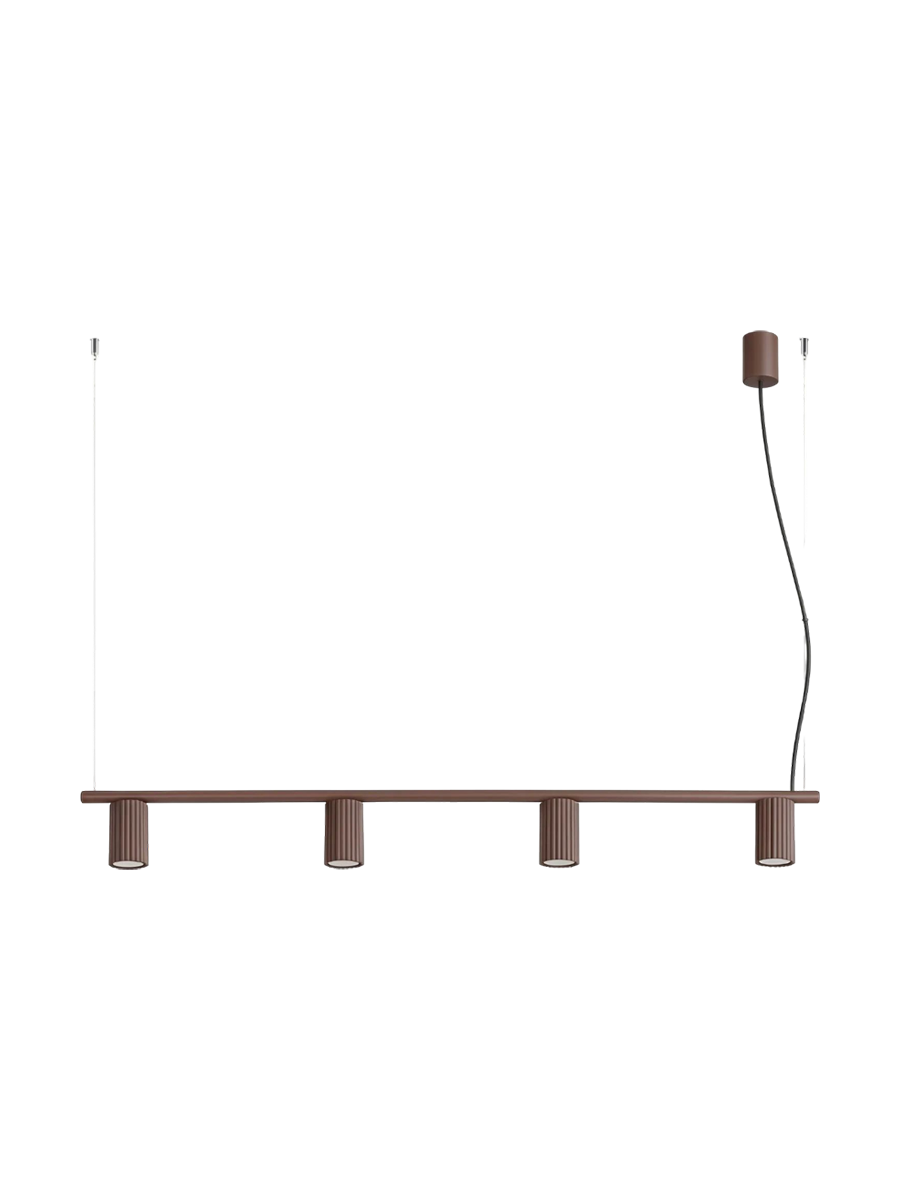 
Design Hängelampe „Karbon“ 4-flammig - Braun