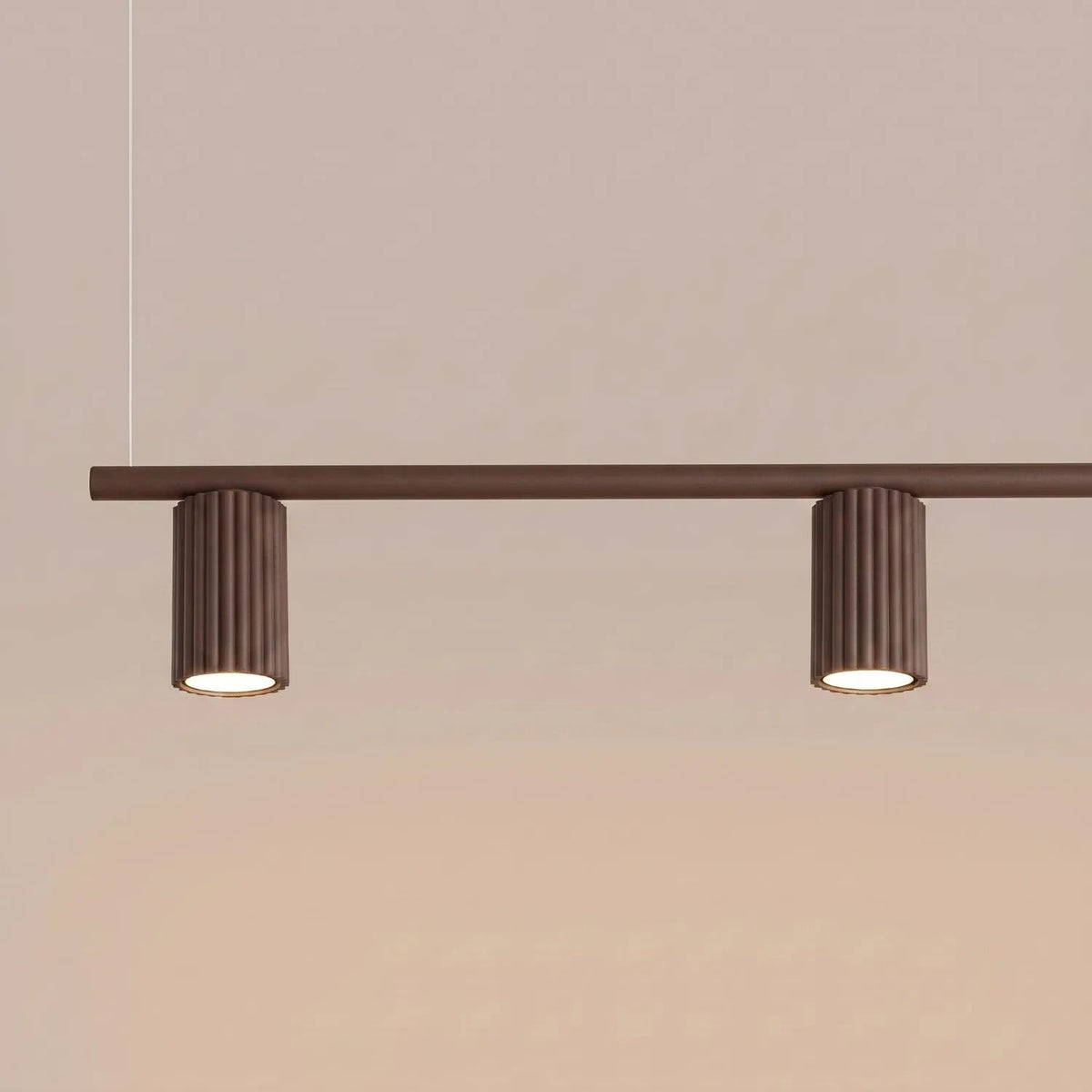 
Design Hängelampe „Karbon“ 4-flammig - Braun