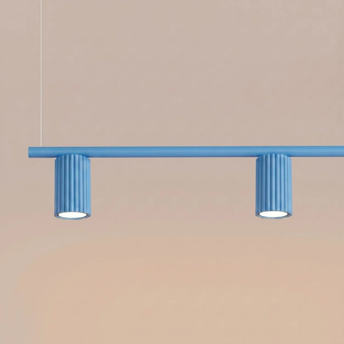 
Lampada a sospensione di design «Karbon» a 4 luci - Azzurro chiaro