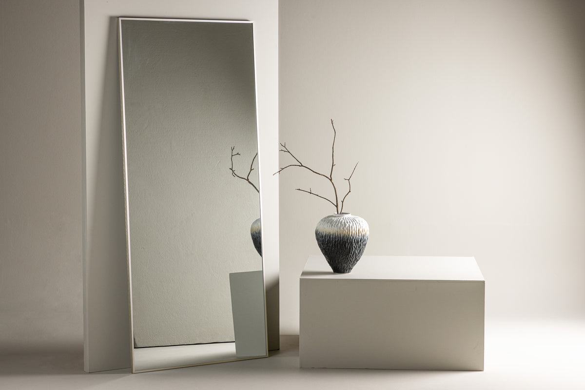 
Miroir mural et à poser design « Orlando » 85 x 190 cm - Beige