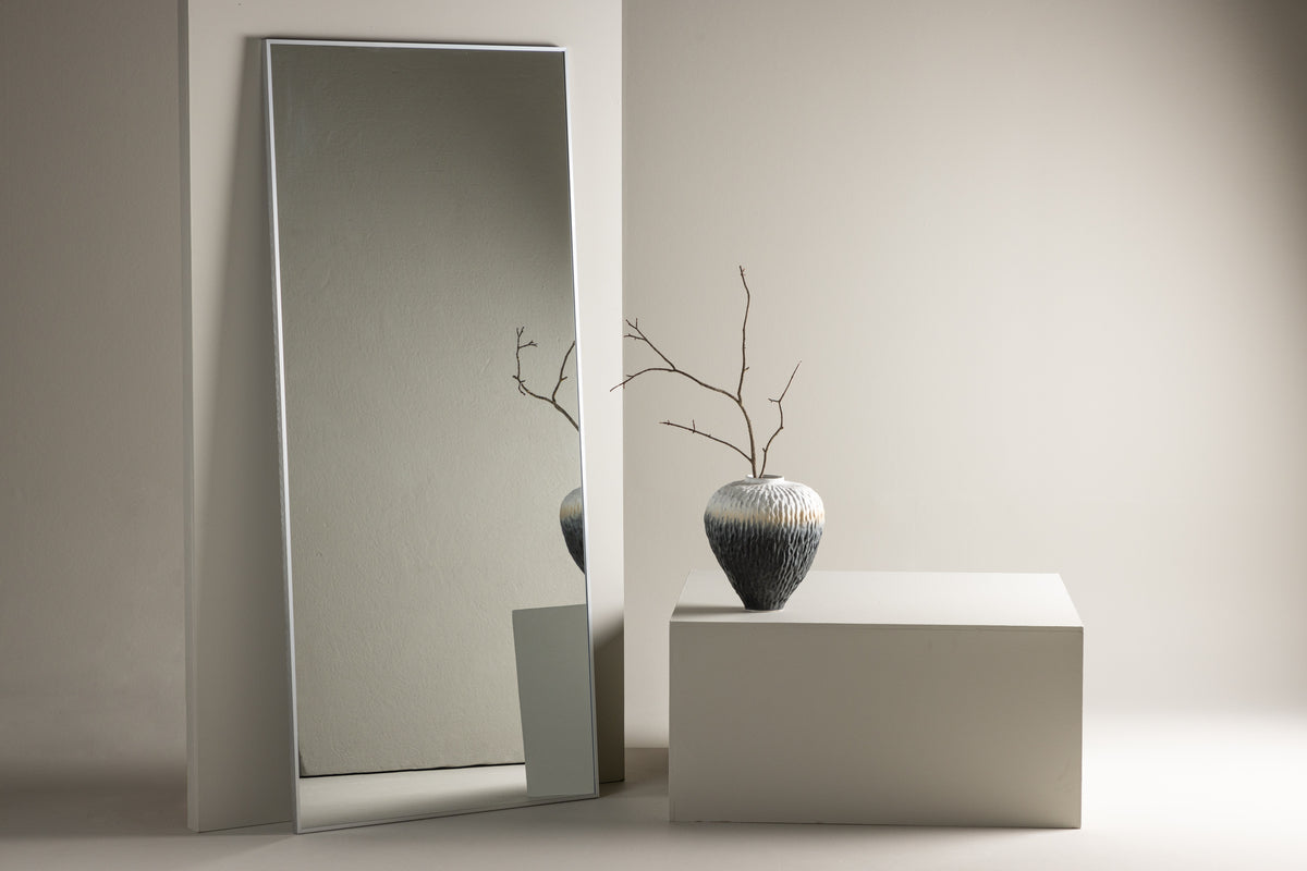 
Miroir mural et à poser design « Orlando » 85 x 190 cm - Argent