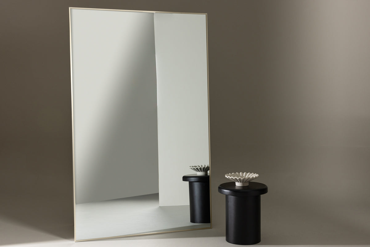 
Large Designer Wall and Leaner Mirror "Orlando" 120 x 190 cm - Beige