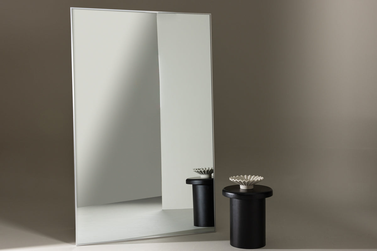 
Large Designer Wall and Leaner Mirror "Orlando" 120 x 190 cm - Silver