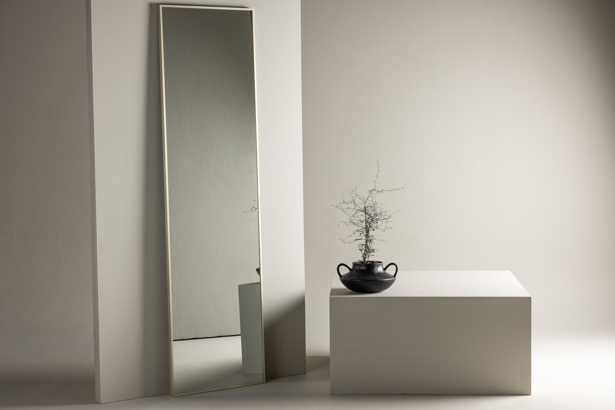 
"Orlando" Designer Wall and Leaner Mirror 55 x 195 cm - Beige