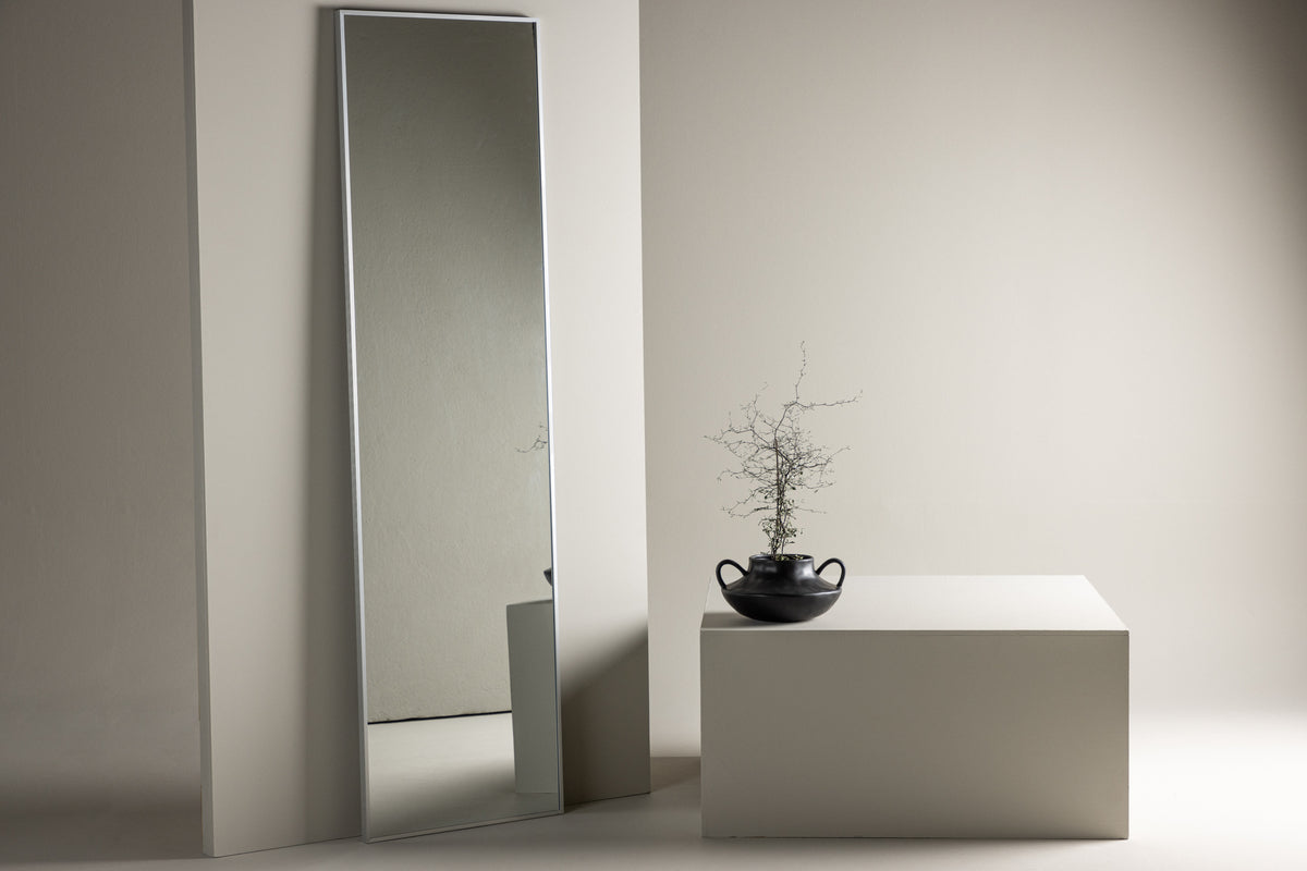 
"Orlando" Designer Wall and Leaner Mirror 55 x 195 cm - Silver