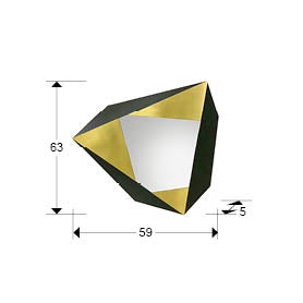 
Specchio da parete di design “Facetas”