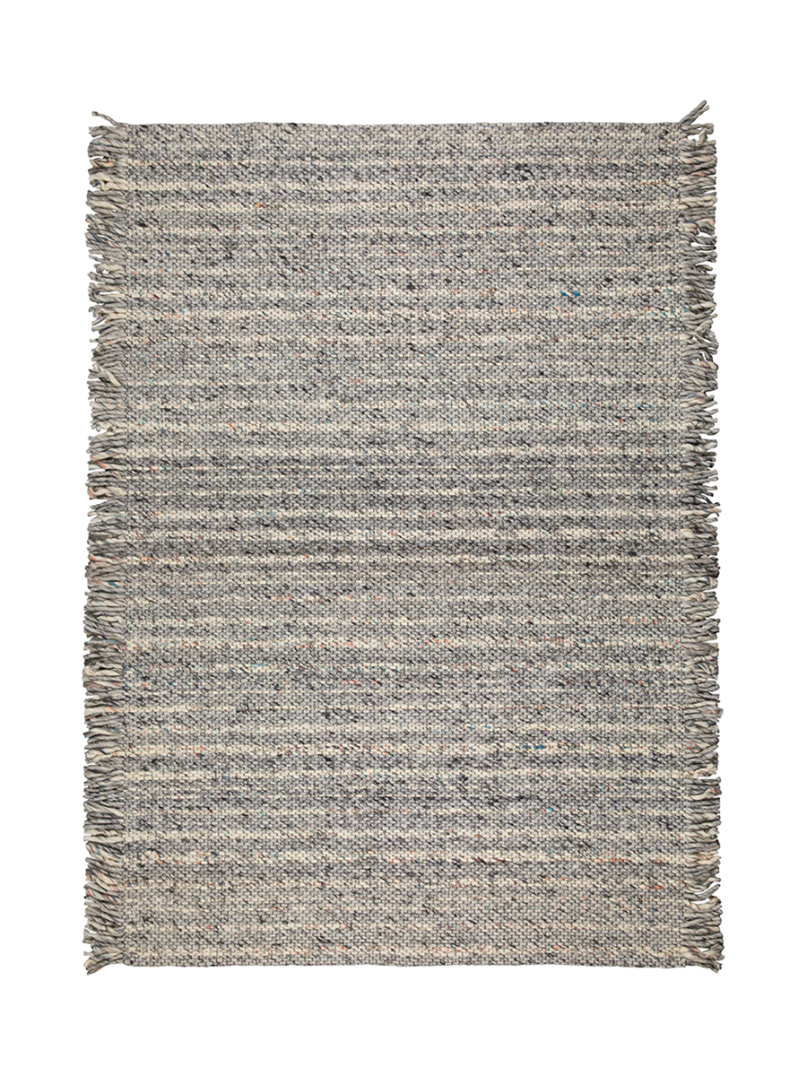 
Handgewebter Wollteppich „Frills“ 170 x 240 cm - Graublau