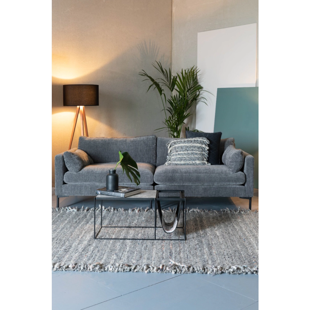 
Handgewebter Wollteppich „Frills“ 170 x 240 cm - Graublau