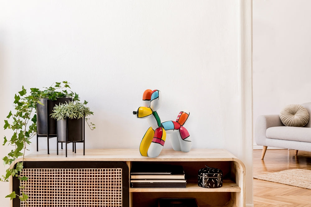 
Scultura di design realizzata a mano «Cane fatto di palloncini» 27 x 33 cm