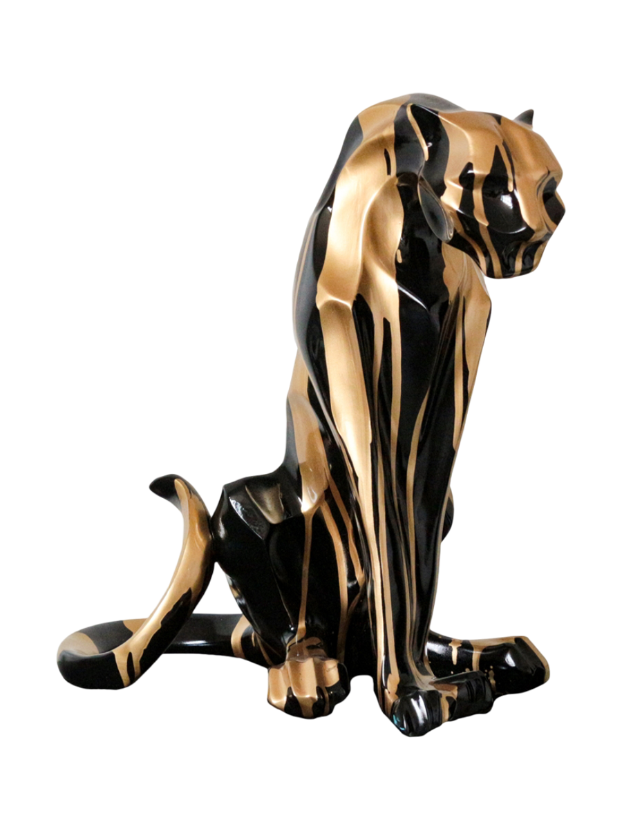 
Scultura di design realizzata a mano «Pantera seduta» 45 x 26 cm