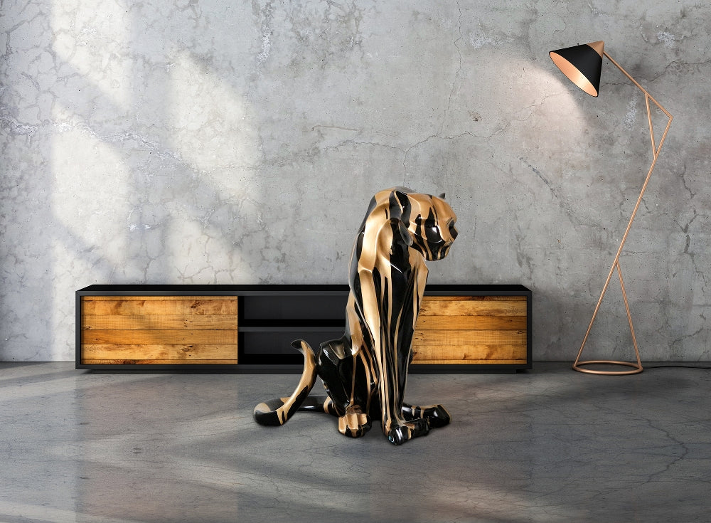 
Scultura di design realizzata a mano «Pantera seduta» 45 x 26 cm