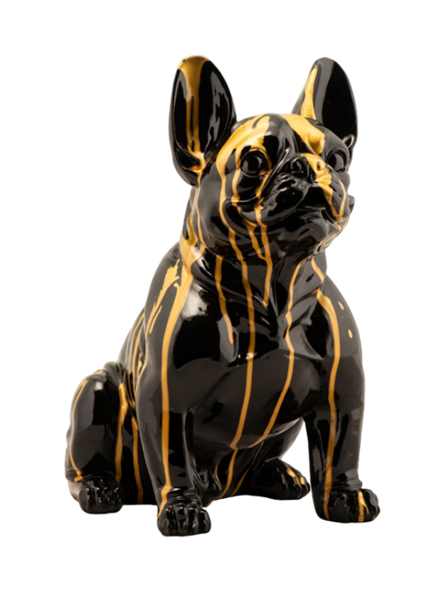 
Scultura di design realizzata a mano «Bulldog seduto I» 41 x 23 cm