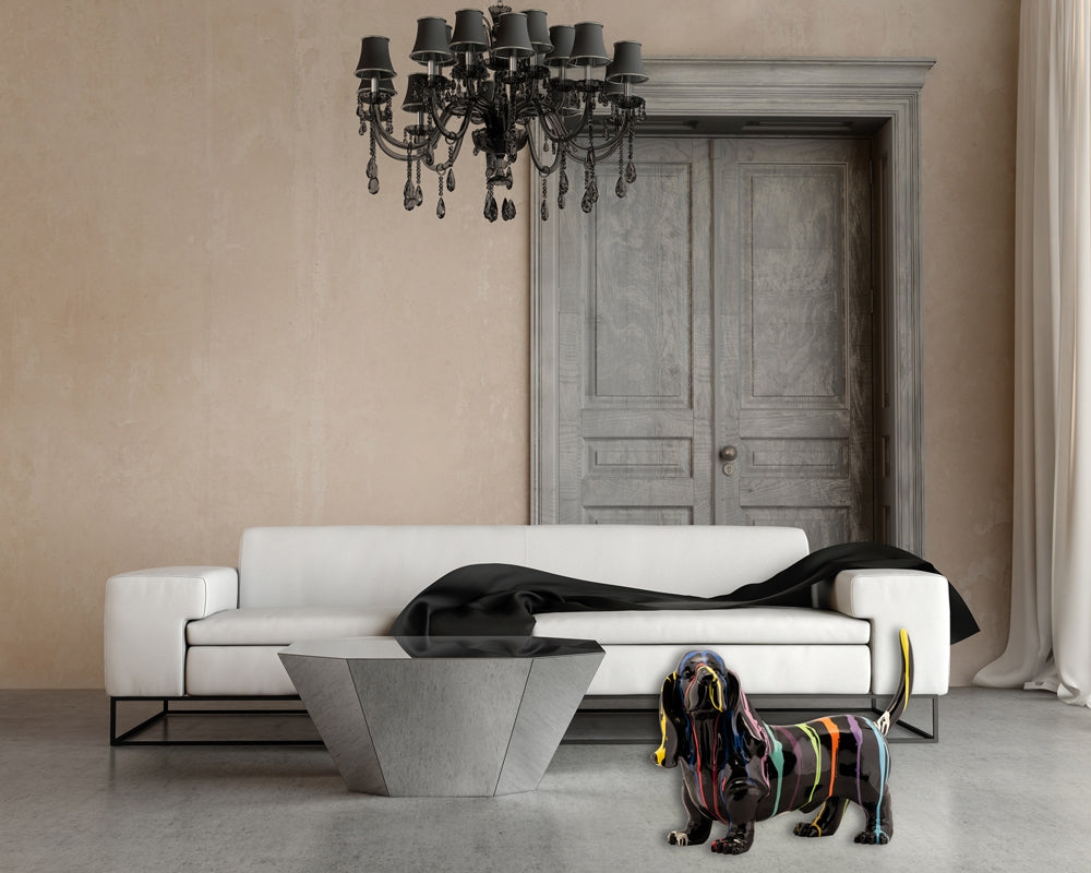 
Scultura di design realizzata a mano «Cane dalle orecchie pendenti» 45 x 26 cm