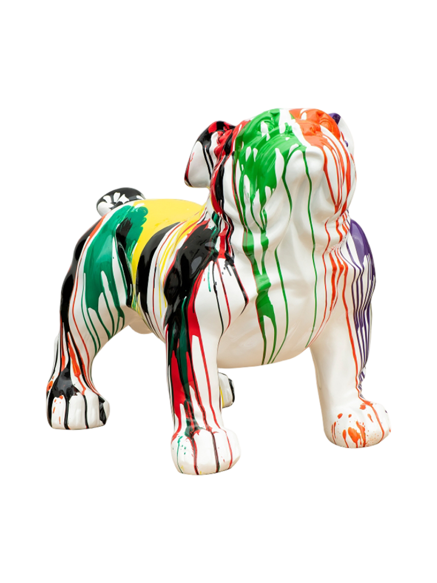 
Scultura di design realizzata a mano «Cane colorato XL» 94 x 71 cm