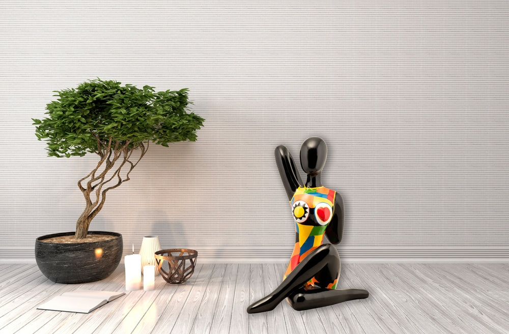 
Scultura di design realizzata a mano «Ragazza rilassata» 53 x 28 cm