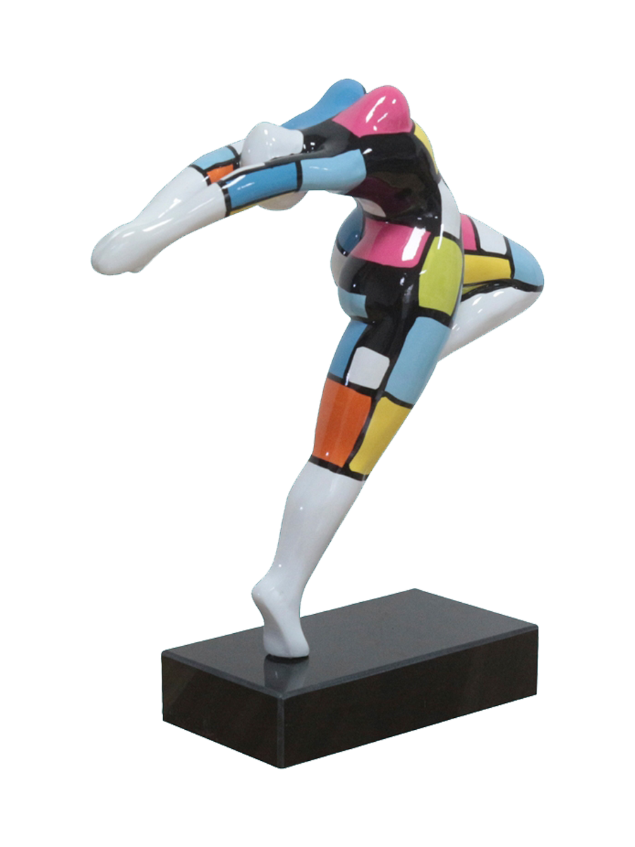 
Scultura di design realizzata a mano «Ragazza ginnasta» 34 x 10 cm