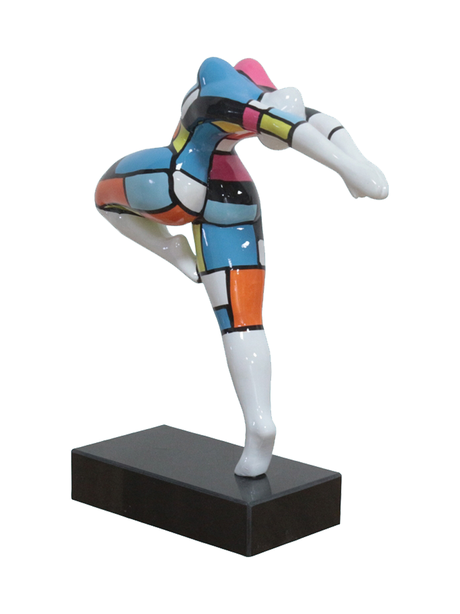 
Scultura di design realizzata a mano «Ragazza ginnasta» 34 x 10 cm