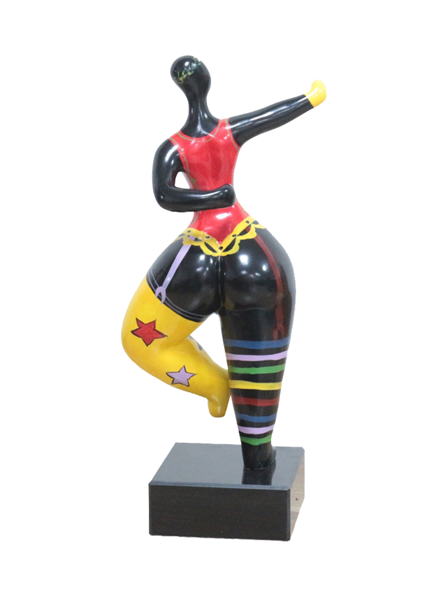 
Scultura di design realizzata a mano «Omaggio a Niki de Saint Phalle Balance» 34 x 11 cm