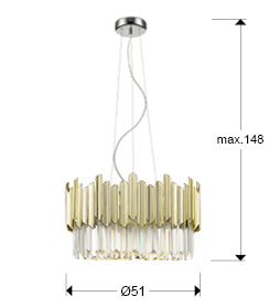 
LED Designer Pendant Lamp “Tiara”