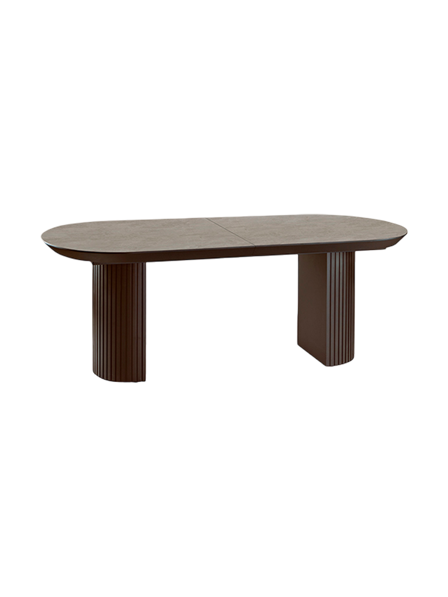 
Grande tavolo da pranzo allungabile di design «Irati» 206-286 cm - Naturale / Aspetto della pietra