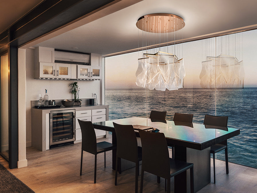 
LED Design Hängelampe „Velos XL“ Roségold