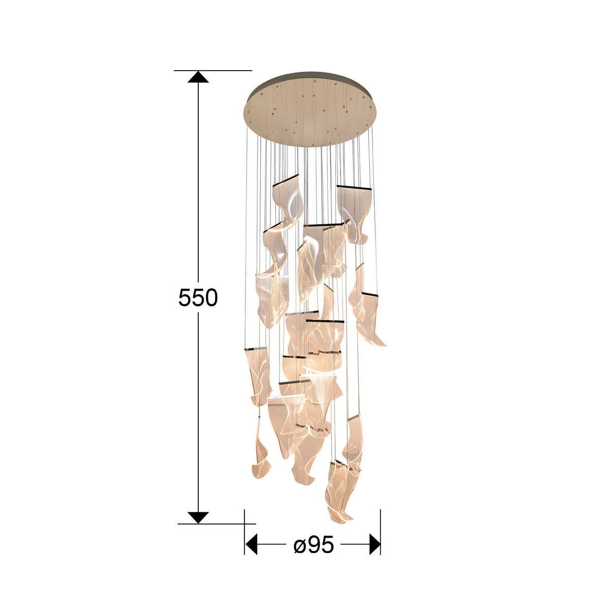 
Lampada da galleria di design a LED «Velos XXL»