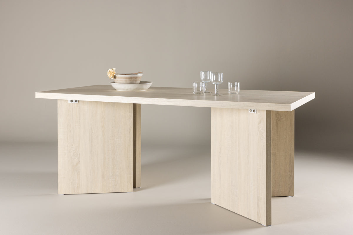 
Tavolo da pranzo di design «Bassholmen» 180 x 90 cm, effetto sbiancato
