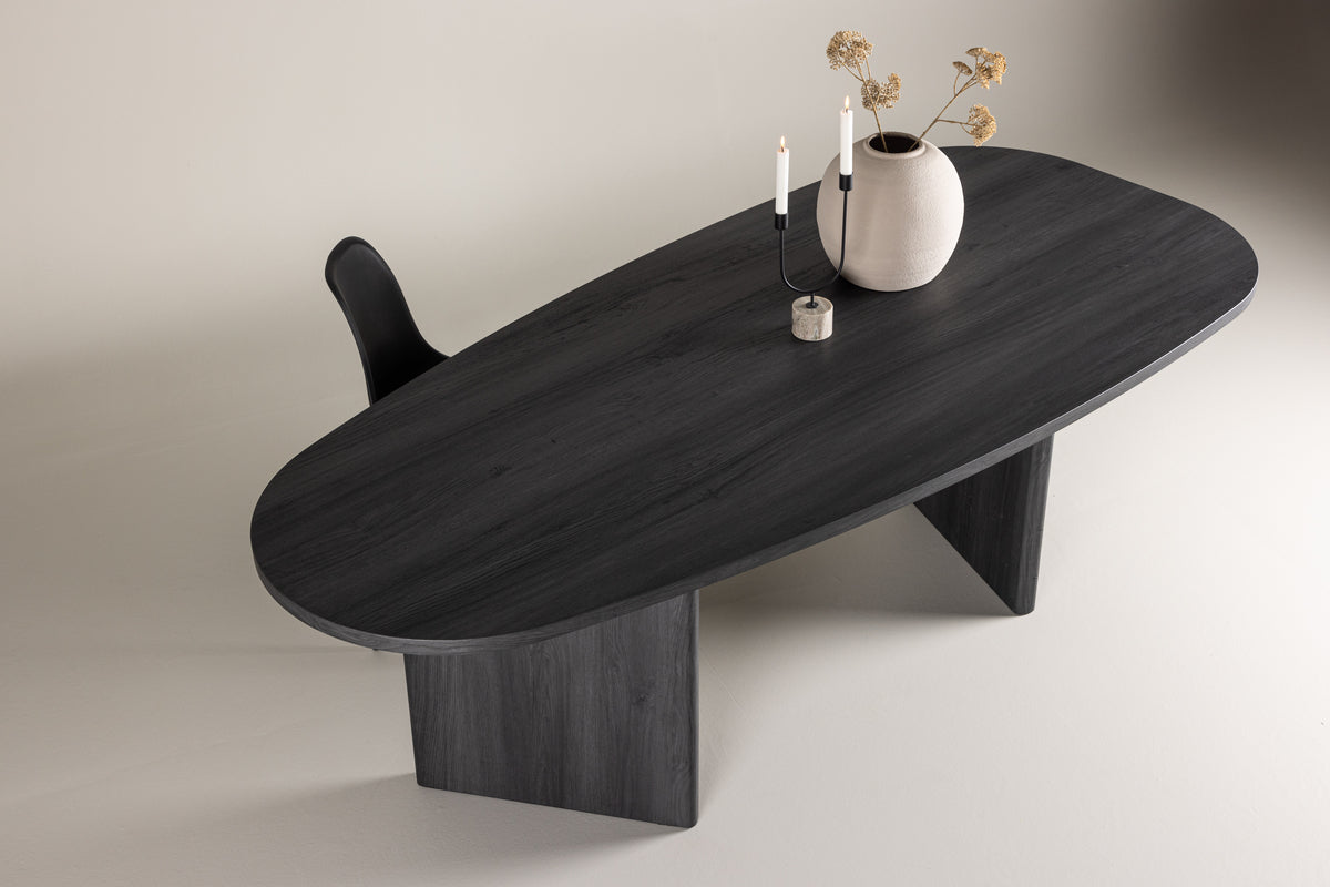 
Table à manger ovale design « Grönvik » - 220 x 100 cm - Noir