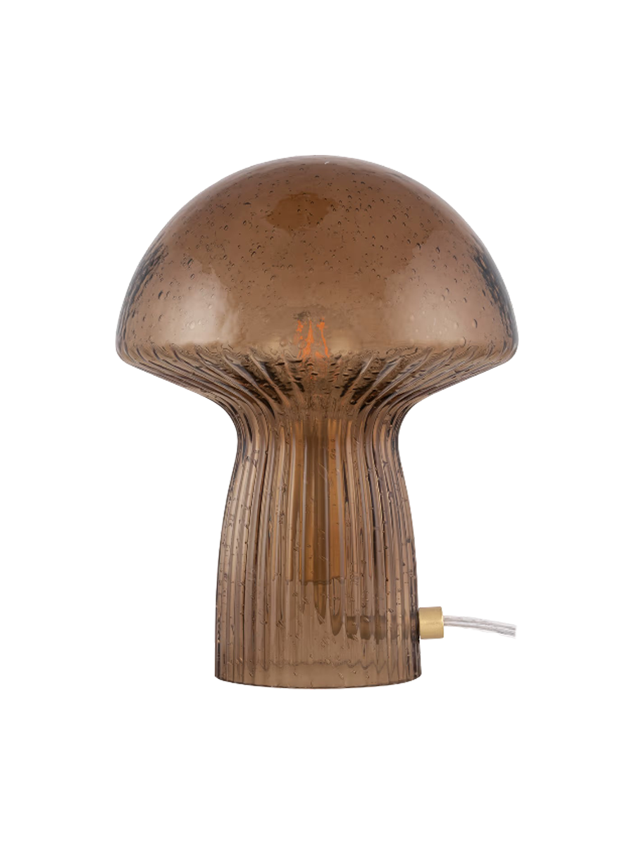 
Lampada da tavolo di design «Fungo» in vetro soffiato a bocca, marrone - Piccolo, Ø 16 x Altezza 20 cm