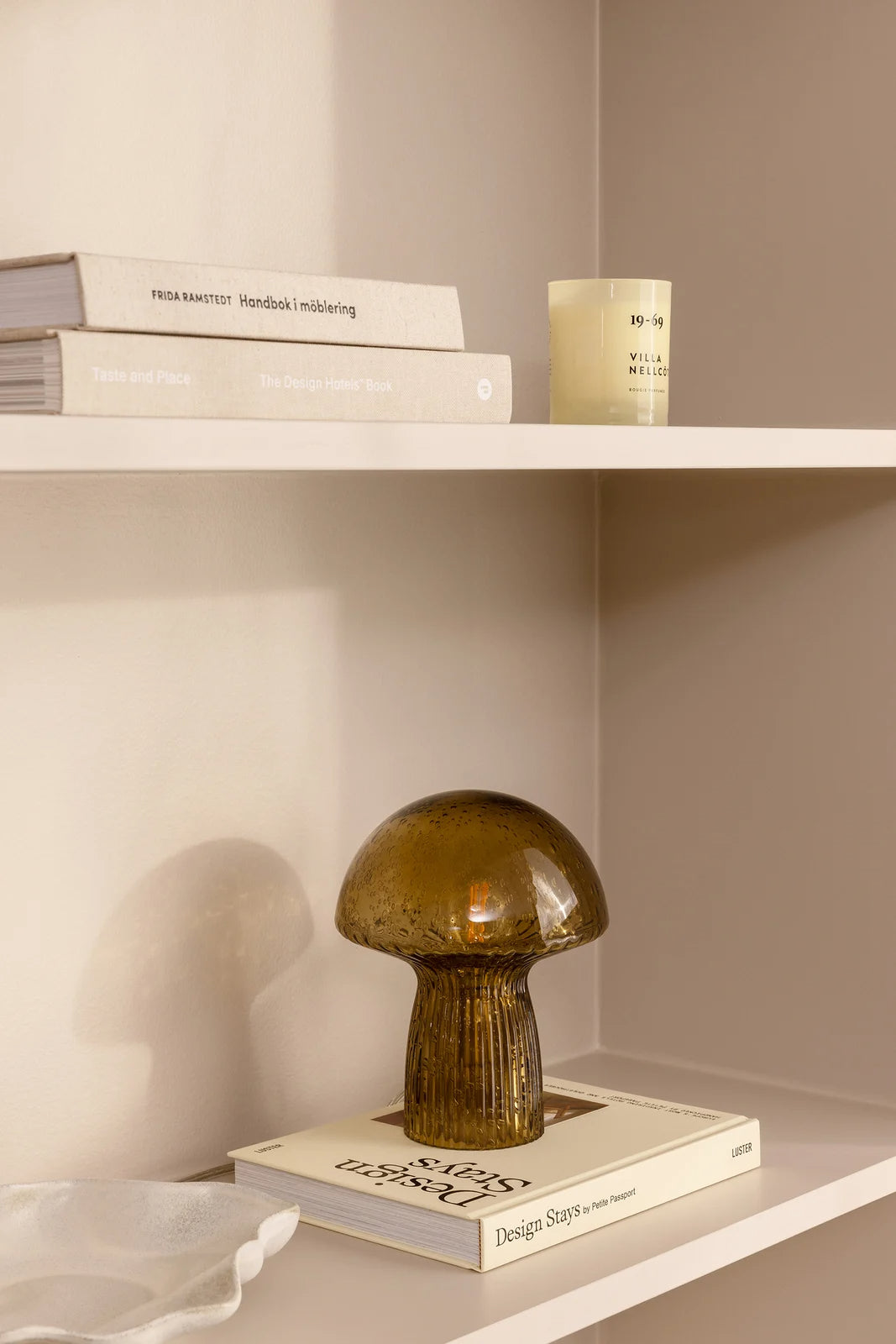 
Lampada da tavolo di design «Fungo» in vetro soffiato a bocca, marrone - Piccolo, Ø 16 x Altezza 20 cm