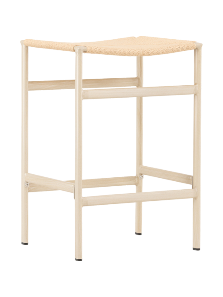 
Design Barhocker „Polly“ - Whitewash/Beige