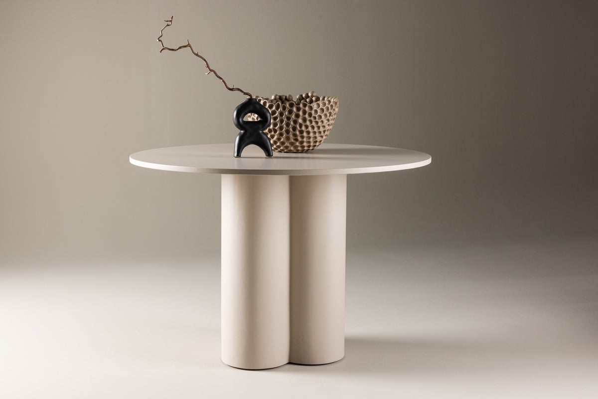 
Round Designer Dining Table "Olivia" Ø 110 cm - Beige