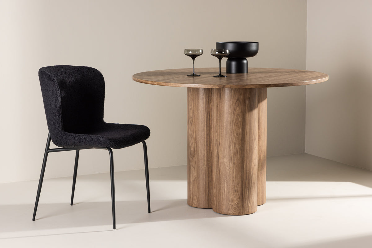 
Round Designer Dining Table "Olivia" Ø 110 cm - Brown