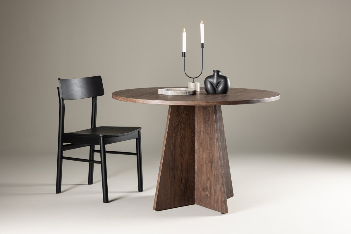 
Tavolo da pranzo rotondo di design „Bootcut“ Ø 110 cm - Mocca