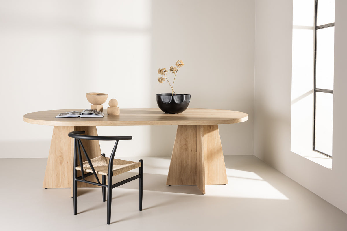 
Ovaler Design Esstisch „Bootcut“ - 230 x 115 cm - Natural