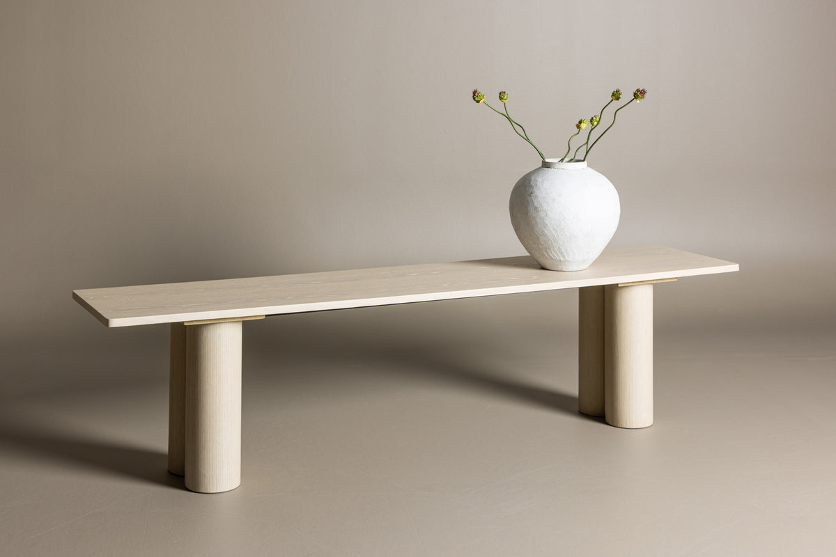 
Banc design « Olivia » - Whitewash
