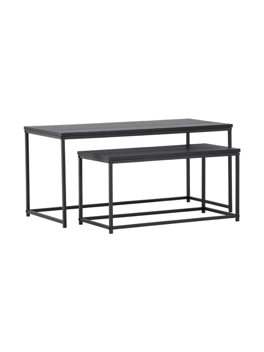 
Set di tavolini da salotto di design «Staal» - Nero
