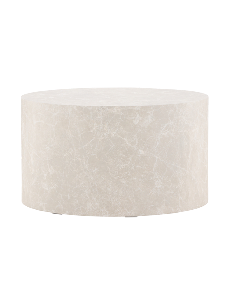 
Round Designer Coffee Table "York" - Ø 80 cm - Beige Marble Effect