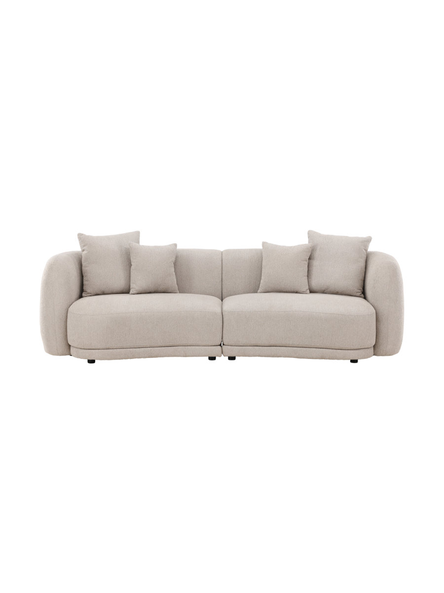 
Grosses 3-Sitzer Design Sofa „Cielo“ Bouclé Beige