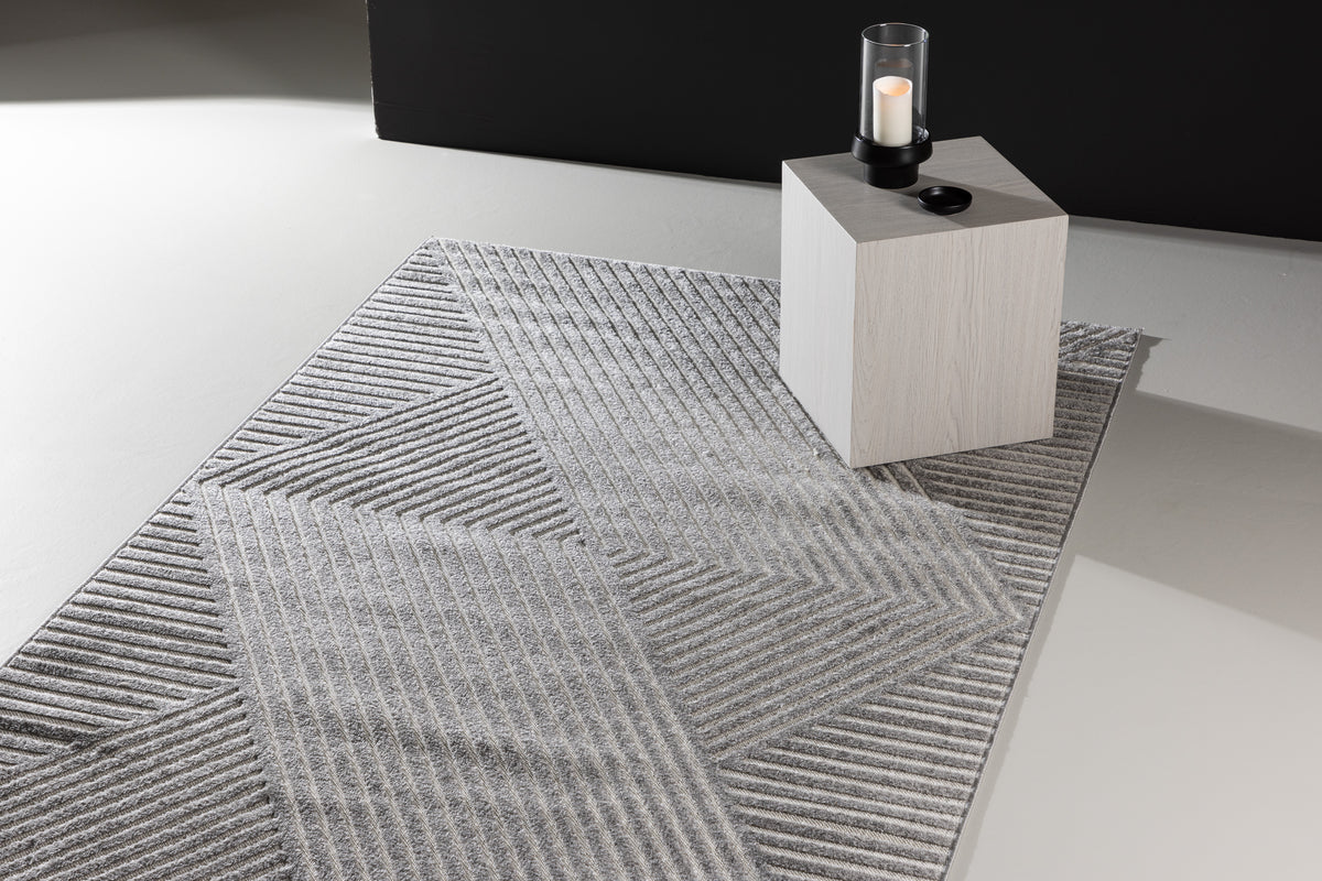 
Tappeto di design „Aron“, varie dimensioni - Grigio / 240 x 340 cm