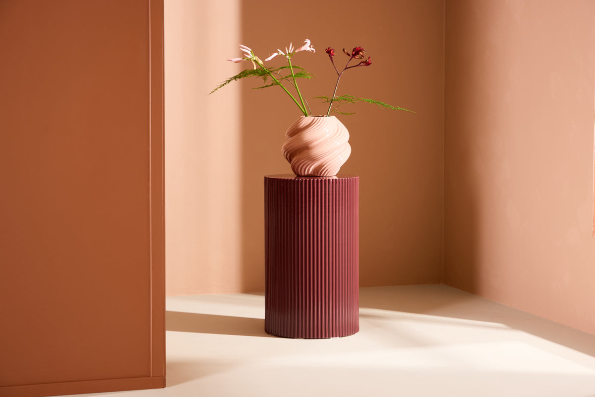 
Table d'appoint et sellette de fleurs design « Lenox » - Bourgogne