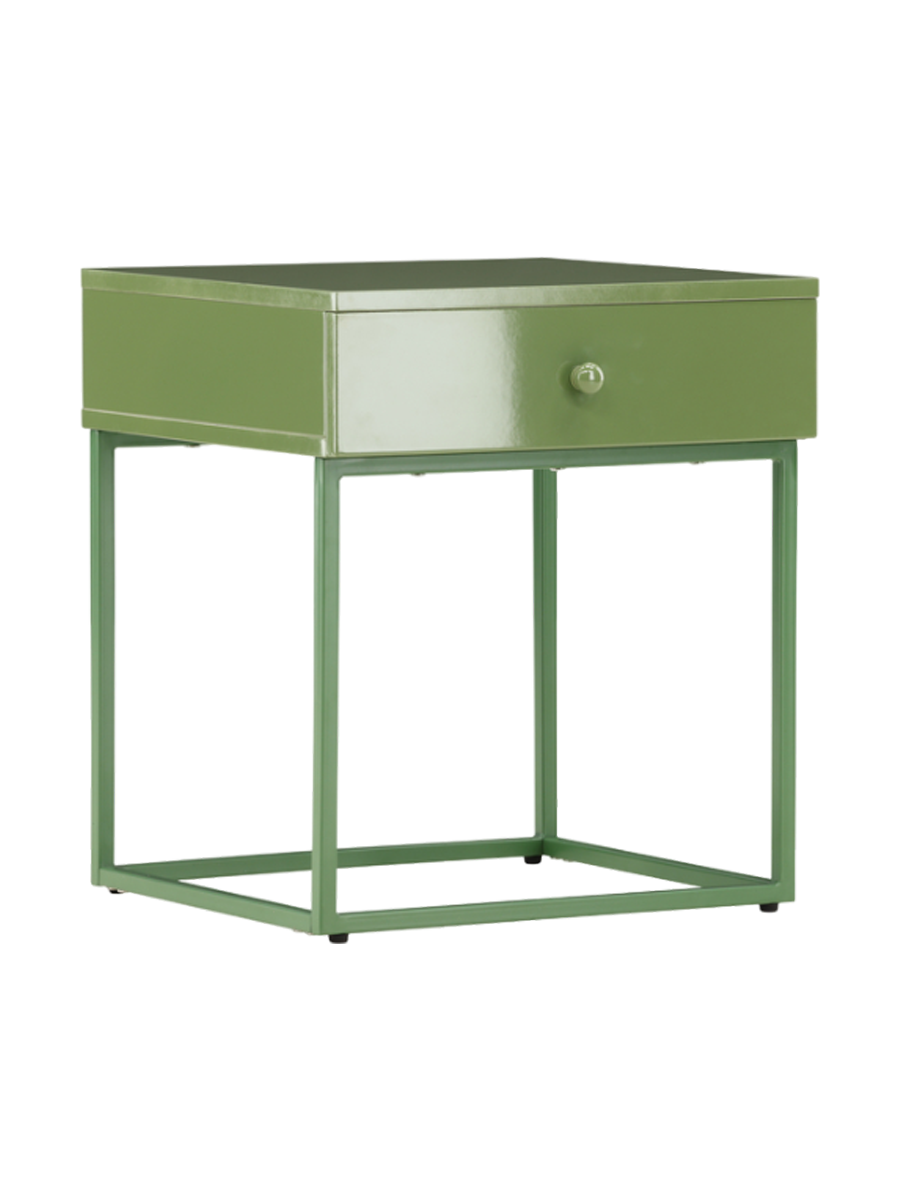 
"Bakal" Designer Metal Side and Nightstand - Green