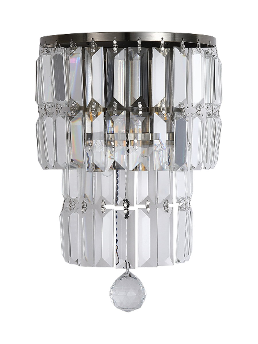 
Exclusive, dimmable "Empire" wall lamp - Brass/Clear